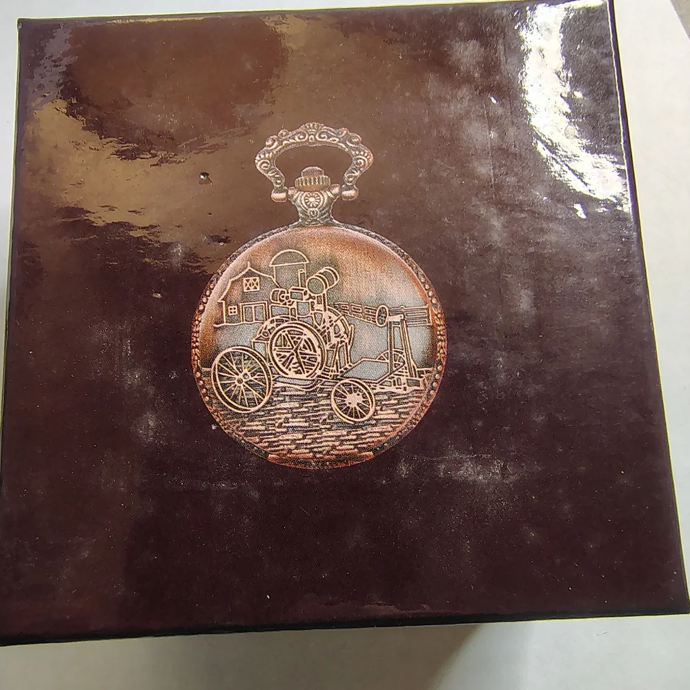 Reliance Croton Pocket Watch – Quartz Movement – 23kt Gold Layered – NIB